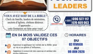 JEM Shalom : Ecole de la Bible pour les leaders
